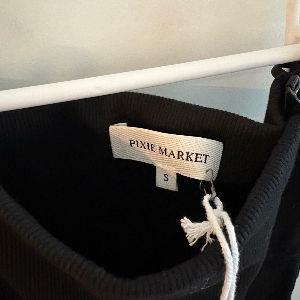 Pixie Market Black Spaghetti-Strap Maxi Dress NWT - image 4